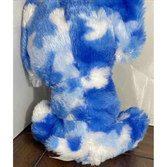 Goffa International Elephant Blue Camo Pink Glittery Plush Stuffed Animal 8” - Picture 3 of 8